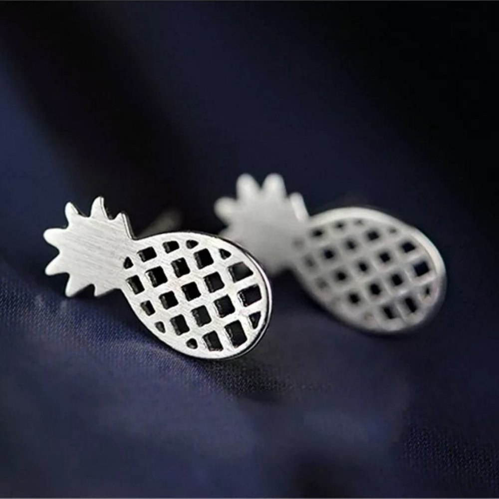 NEW ~ PINEAPPLE STUD EARRINGS